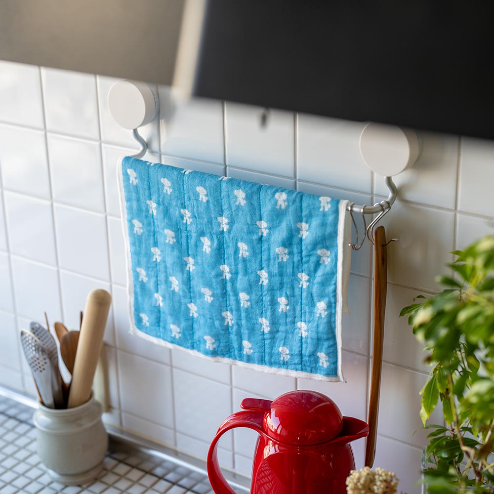 仔犬印 蚊帳生地ふきん