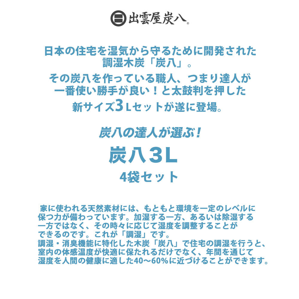 炭八 3L 4袋セット