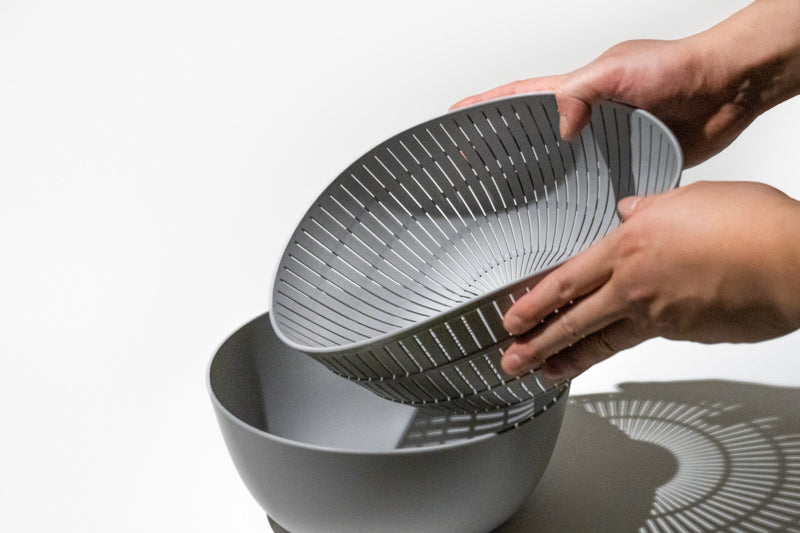 米とぎにも使えるザルとボウル  like-it(ライクイット)