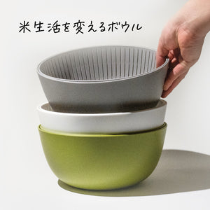 米とぎにも使えるザルとボウル  like-it(ライクイット)