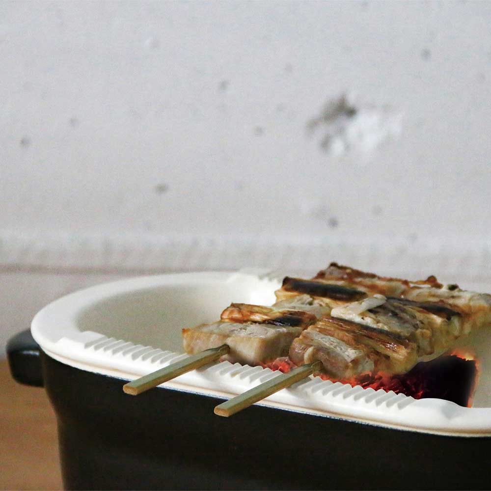 陶の炭火コンロ 角